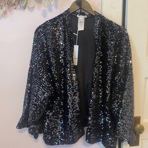 NWT Black sequin jacket from Chico's size L/XL